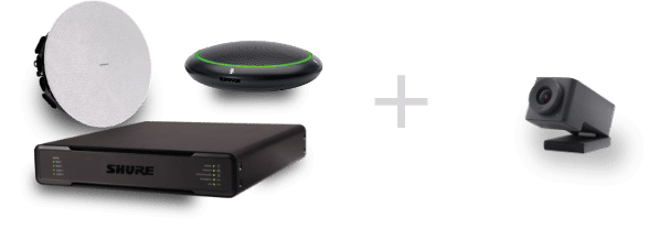 Shure audio ecosystem and the Huddly IQ camera